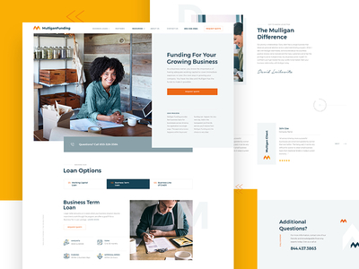 Mulligan Funding | Home responsive uiux wordpress