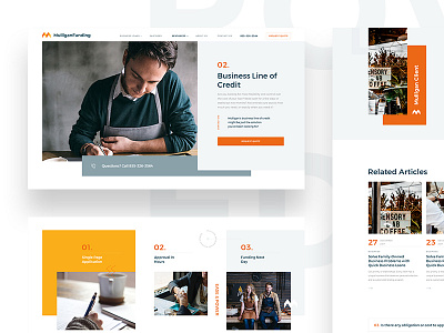 Mulligan Funding | Product Page responsive uiux wordpress