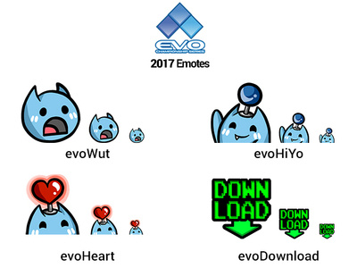 Evo 2017 branding design emoji emotes emoticons icon illustration stickers typography web