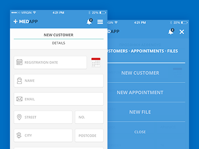 MedApp app ios mobile ui user interface