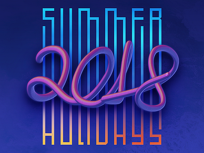 Trippy Summer 2018 illustration summer typo typography