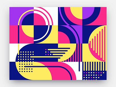 Geometric Pattern Fun abstract design digital art geometric illustration pattern pop vector vintage