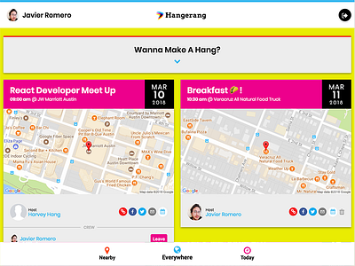 Hangerang design reactjs uiux web app