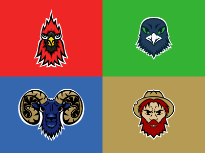 NFC West logo redesigns 49ers cardinals logo logos nfc nfl rams seahawks