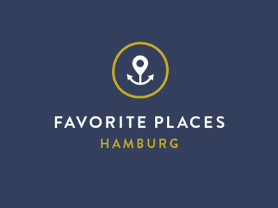 Favorite Places Hamburg branding clean hamburg illustrator logo design map ui ui design web app