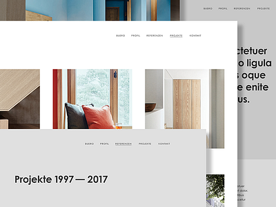 Dirk Michel Architects Website architect clean flat minimal mockup responsive ui website