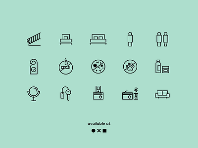 Hotel Icons hotel icons illustration line icons minimal outlines simple ui