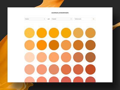 Colour selection colour design responsive design sekection teaser ui ux wall colour web design website