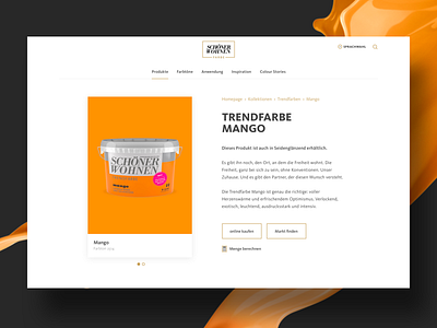 Product Detail Page colour design products detail page products page responsive design ui ux wall colour web design website