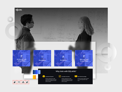 Visual Tile: SQL Server training for Data Architects blue branding design icon illustration process ui ux web