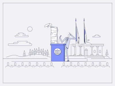 Papers For President adobe blue design dog glass governor icons illustration magnifying pdfelement web whitehouse