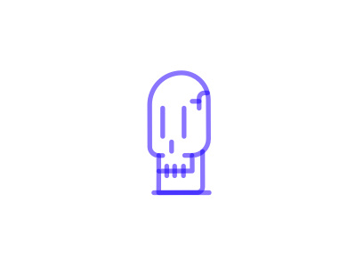 Skull branding death icon illustration logo minimal purple skeleton skull ui