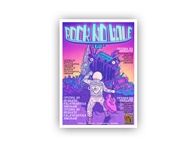 Rock no Vale 2014 - Music Festival Poster astronault comic art design illustration music festival poster print typography