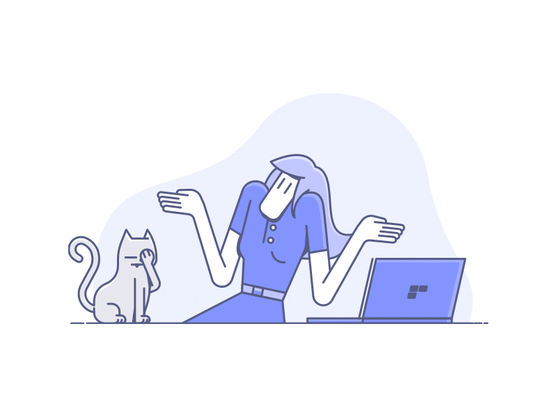 Title: "Sorry, we were unable to replicate this issue." cat icon iconartwork illustration lineart process productmarketing timelapse ui ux