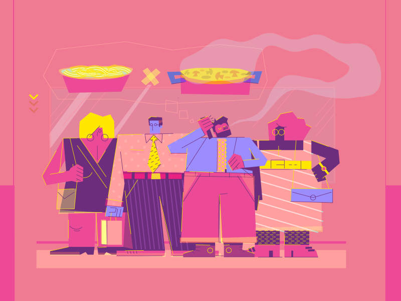 What's For Din-Din? gif food dinner smoke editorial illustration ui animation illustration