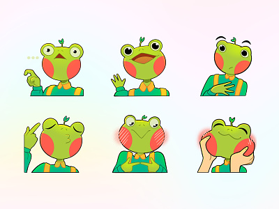 Le Gushka 2d 2d art design frog illustration mascot stickers telegram
