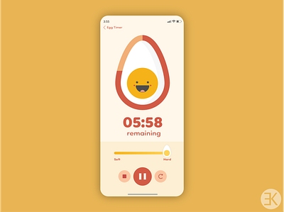 Daily UI 014 014 adobe application daily ui 014 dailyui dailyuichallenge design egg egg timer illustrator timer timer app ui ux vector