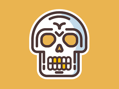 Spooky Skull skeleton skull spooky sugarskull thick line vector vector art