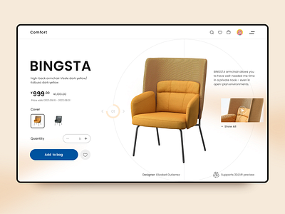 Web Design Concept - Furniture design ui web