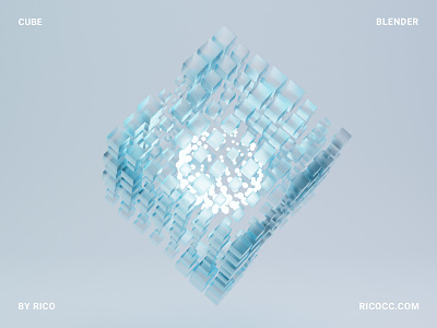 Blender - Frosted Glass Cube 3d 3d cube blender
