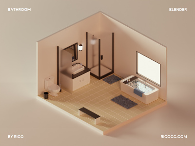 Blender | 3D Bathroom 3d 3droom bathroom bathroomdesign blender