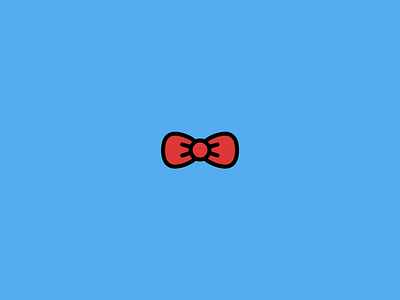 Bow tie mark bow brand design flat icon illustration line logo mark tie vector