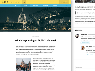 Gouni blog article article blog gouni post unsplash web design