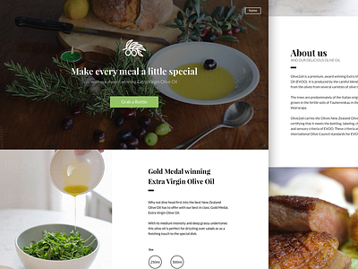 Olive 2 Oil Landing page food landing page olive 2 oil product web design