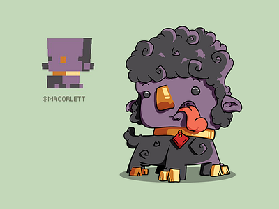 Purple pet sheep character gift illustration sheep