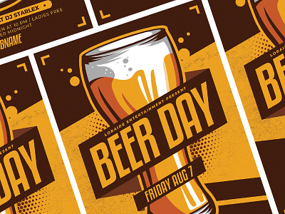 Beer Day Flyer advertising beer day event event flyer flyer design flyer template happy hour international beer day party event party flyer poster design template template design vector