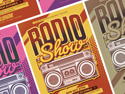 Radio Show Flyer Template By Lobaide On Dribbble