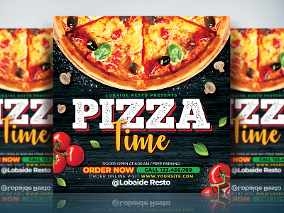 Pizza Flyer Template advertising banner design event flyer flyer design flyer template food flyer food menu instagram template layout design menu design party event pizza menu print print design print template restaurant template template design