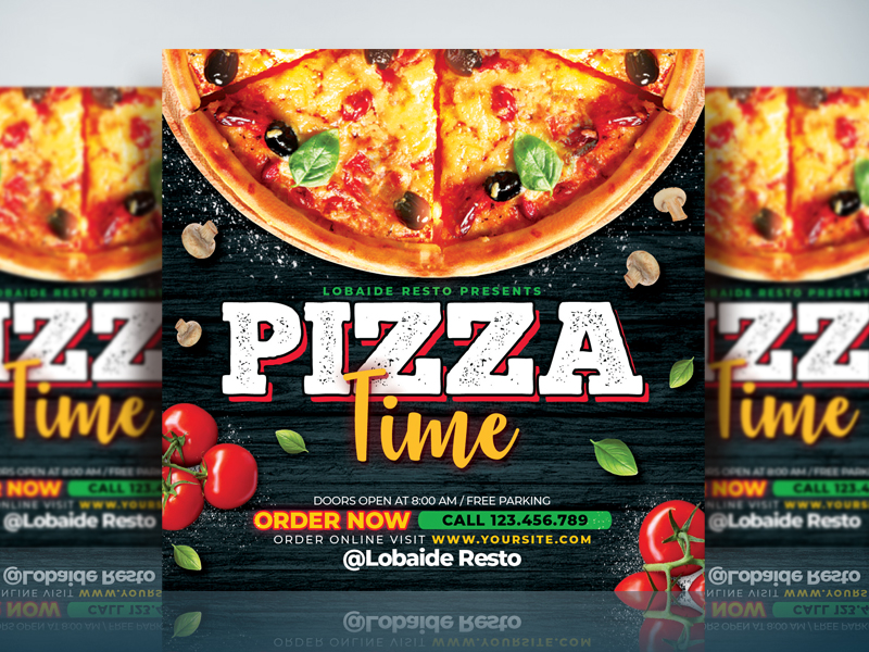 Pizza Flyer Template By Lobaide On Dribbble