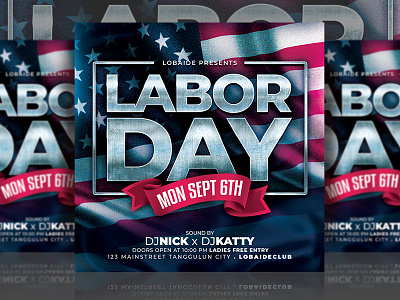 Labor Day Flyer Template adve advertising america cover event flyer flyer design flyer template graphic design labor day labor day flyer labor day poster labor day weekend flyer mixtape party event party flyer square design template design usa usa event usa party