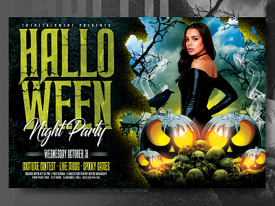 Halloween Flyer Template event event flyer flyer flyer design flyer template halloween halloween bash halloween carnival halloween design halloween flyer halloween madness halloween party flyer halloween poster party event party flyer poster print template design