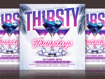 Thirsty Thursdays Flyer Template by Lobaide on Dribbble