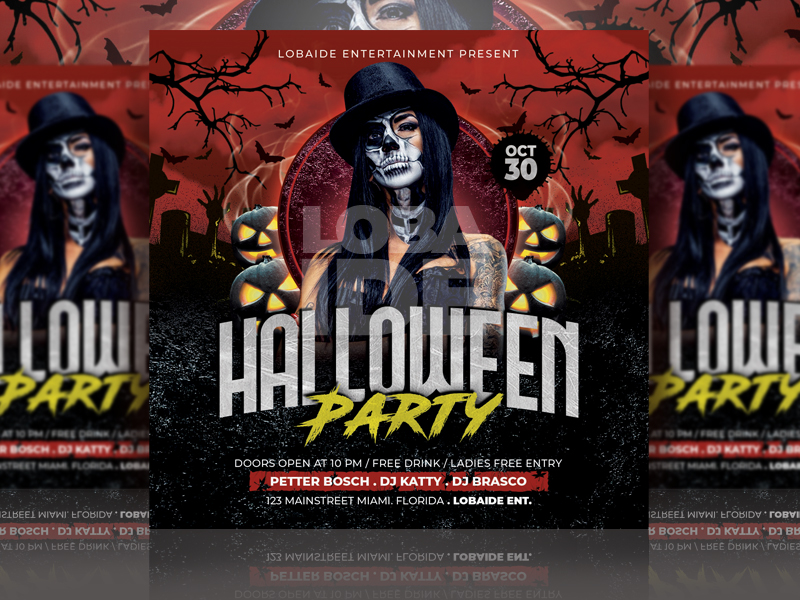 Halloween Flyer Template by Lobaide on Dribbble