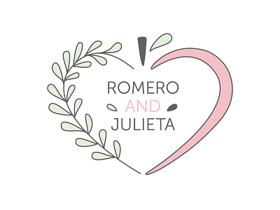 Romero and Julieta - Nutrition apple brand graphic design health illustration isologo nutrition rosemary taste