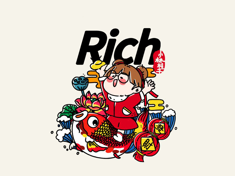 get rich colors cute drawing girls illustration picture