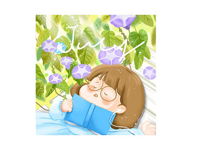 july colors cute drawing girls illustration picture