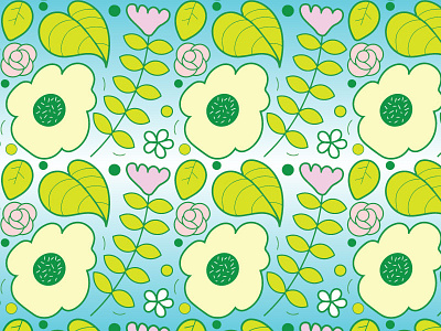 Flower and Leaf Pattern floral illustration pattern