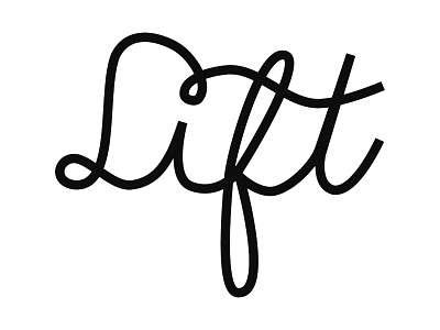 Lift handlettering typography