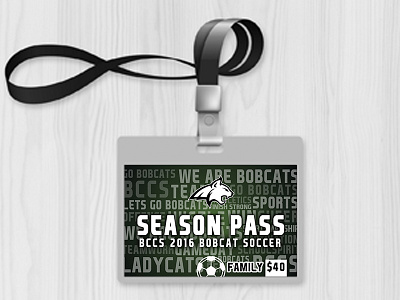 Soccer Season Pass Lanyard bobcat design family lanyard logo pass season soccer sport