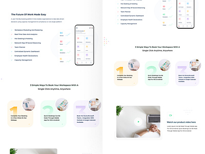 Landing Page | Website | Office space booking app design figma illustration ui uiux