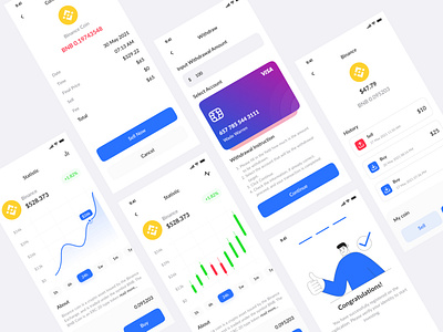 Crypto trading app 2022 app best design designer freelancer popular trendy ui uikit ux