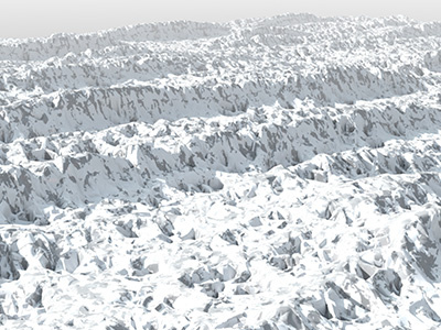 Winter Mountain Ridges 3d modo
