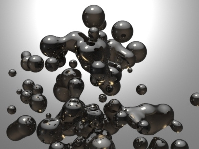 Blob/oil 3d abstract liquid modo rendering