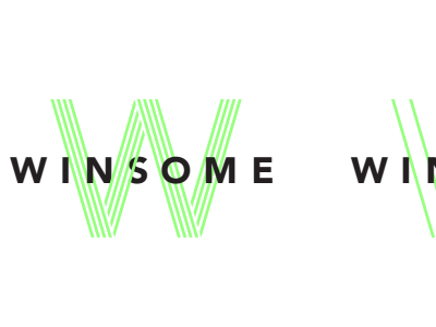 Winsome MGMT. identity layers lines logo mark