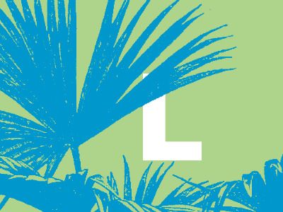 Palms l neon palm postcard sketch typography
