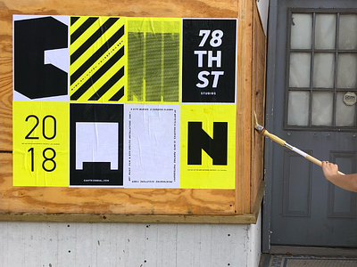 CAN Triennial flexible neon poster series typography wheatpaste